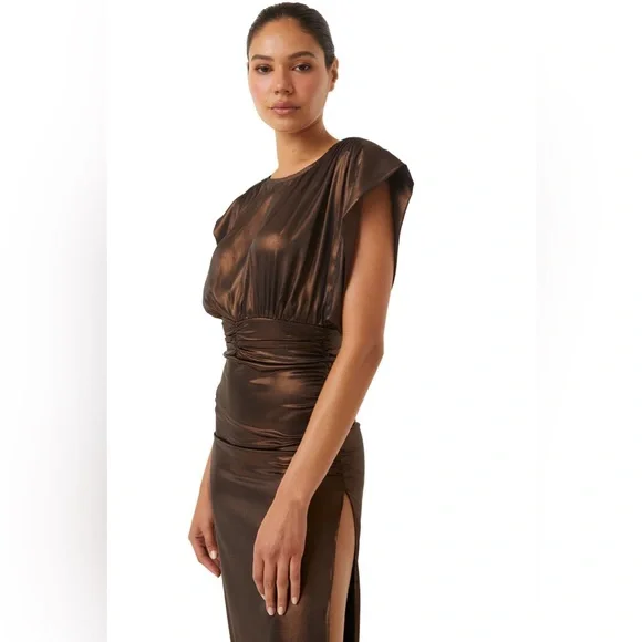 NWT Misa Los Angeles Charlize Dress - Bronze - Picture 4 of 5